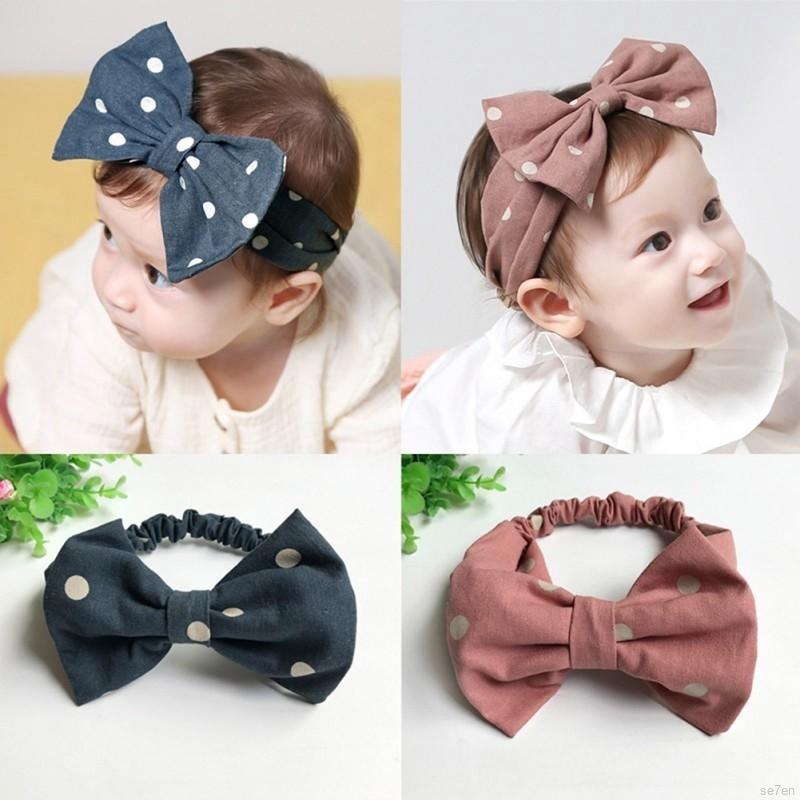 Se7en Hair Band Cute Baby Kids Hair Dot Bow Princess Hair