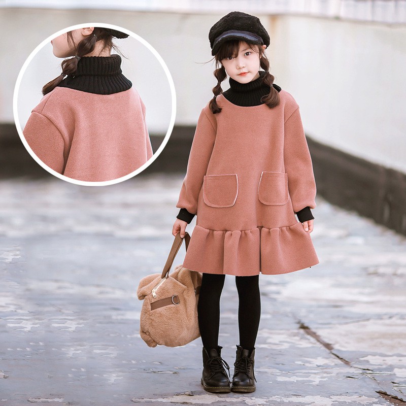 girls dress in winter