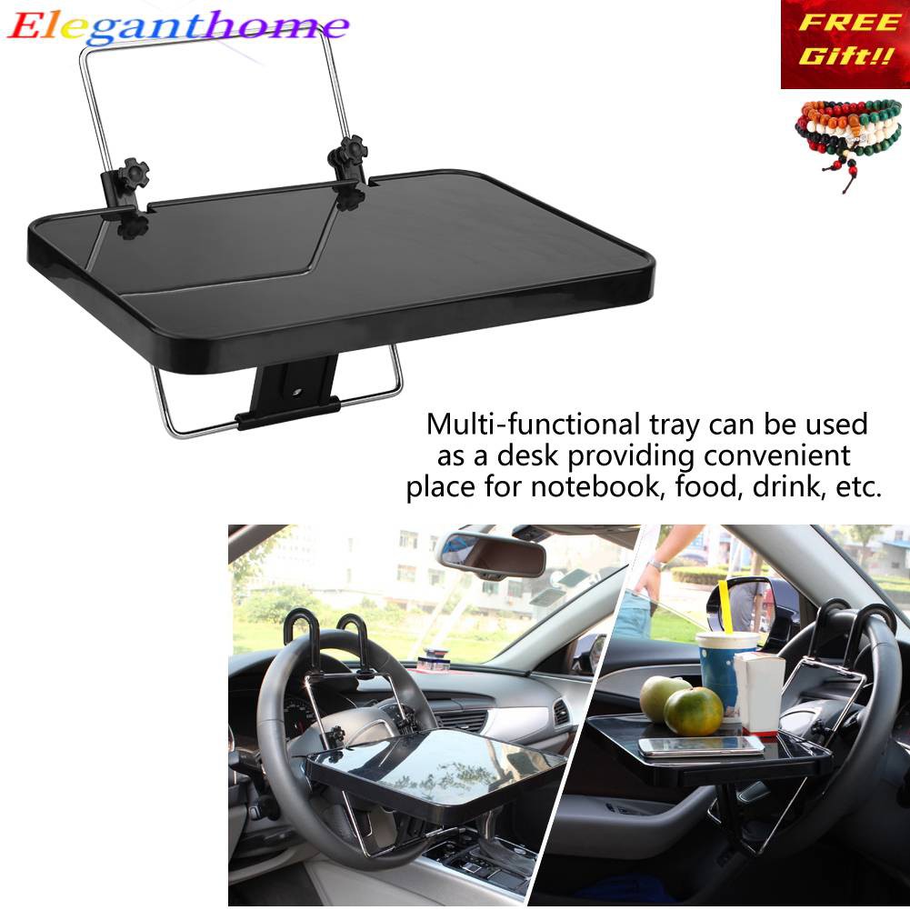 Ele] Steel＆ ABS Foldable Auto Car Laptop Food Steering Wheel Tray Holder Desk Computer Table | Shopee Malaysia