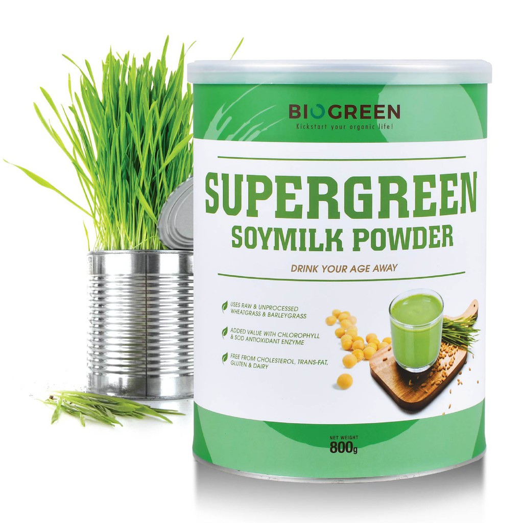Biogreen Supergreen Soymilk Powder 800g (HALAL) Shopee Malaysia