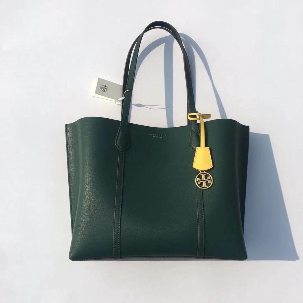Tory Burch handbag Tote bag cowhide leather bag Green | Shopee Malaysia