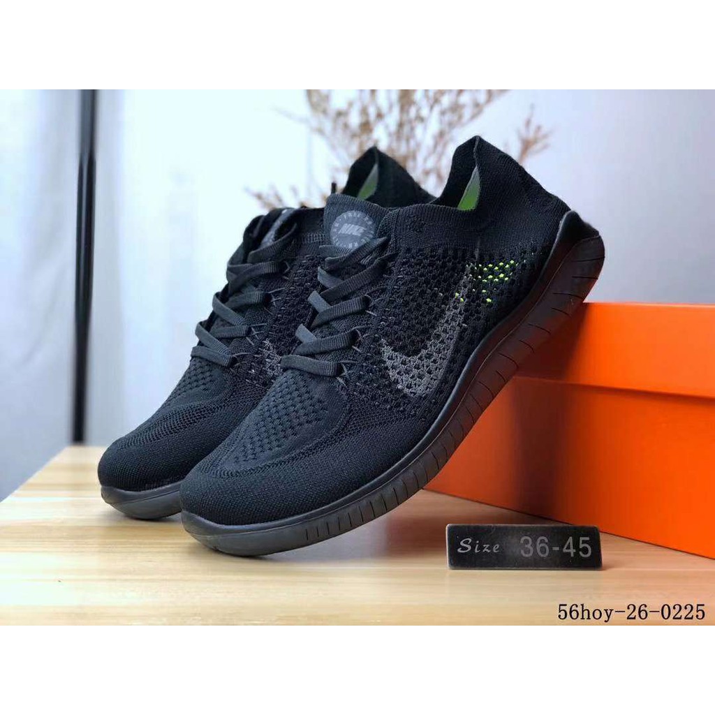 nike free rn flyknit 2018 all black