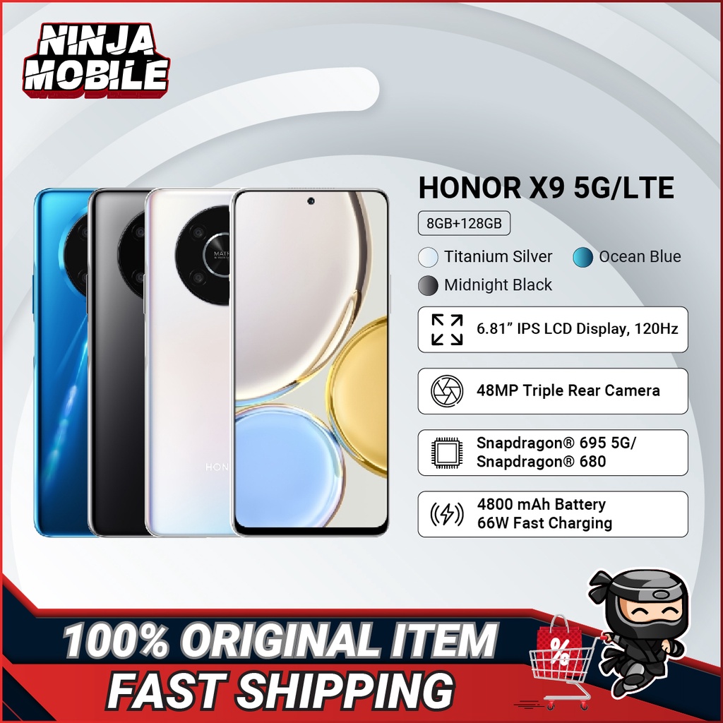 Honor X9 5G / 4G LTE (8GB+128GB) Original Honor Malaysia Warranty
