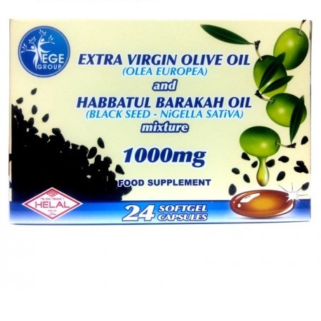 Ege 2 In 1 Habbatus Sauda Plus Minyak Zaitun Mixed Softgel Olive Oil Habbatussauda