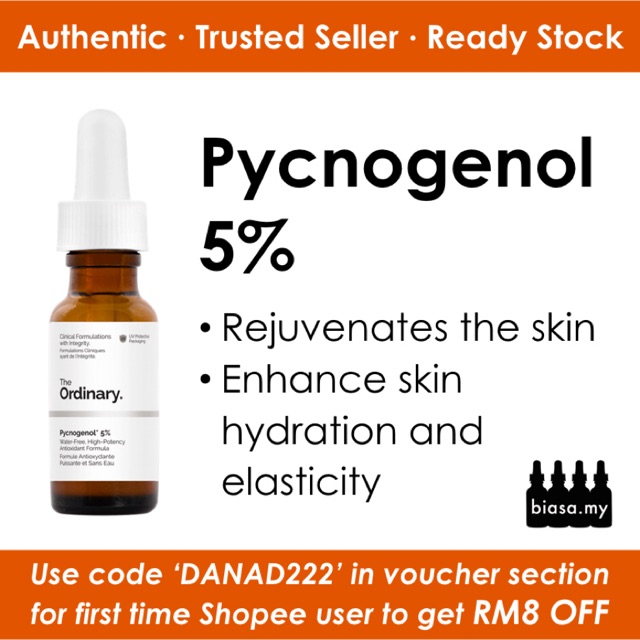 The Ordinary Pycnogenol 5 15ml Shopee Malaysia