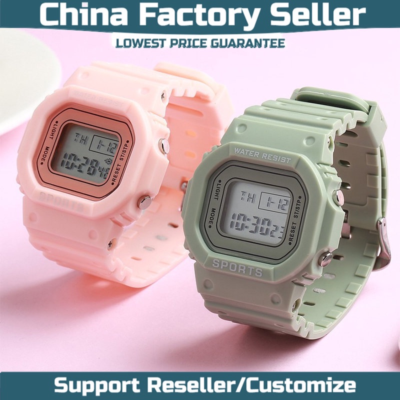 Fashion Women Sports Waterproof Watch Silicone Watches LED Night Light ...