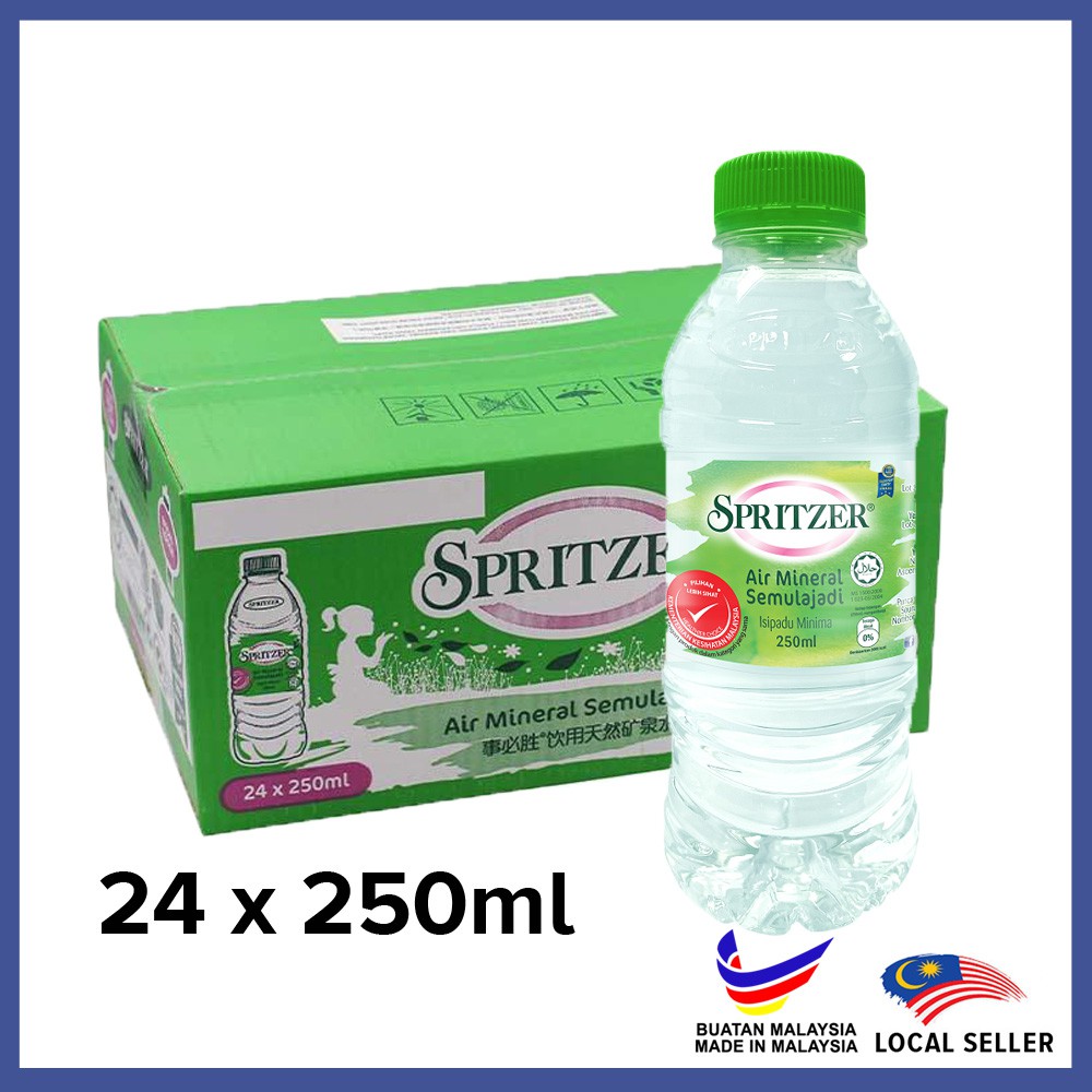 24 X Spritzer Natural Mineral Water 250ml Air Mineral Semulajadi Shopee Malaysia