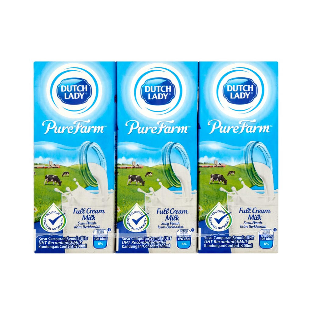 Dutch Lady Pure Farm Full Cream Milk 1L