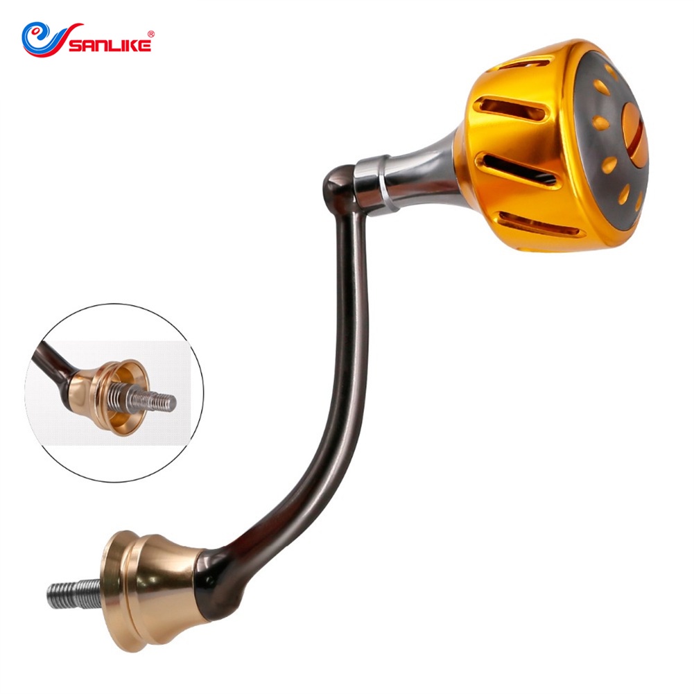 SANLIKE Fishing Reel Handle Knobs Aviation Aluminum Right And Left Handle Fishing Accessories for Shimano Spinning Reels