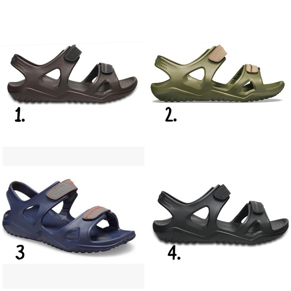 Crocs Men's Swiftwater River Hiking Sandals Shopee Malaysia