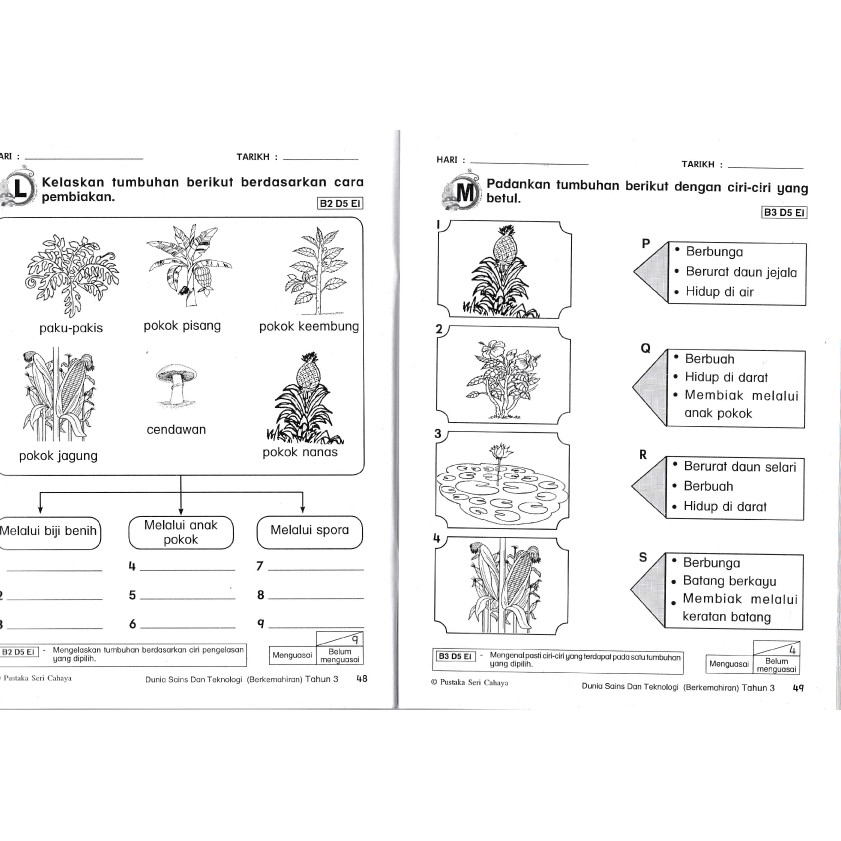 Sains Tahun 3 Tumbuhan  Soalan sains tahun 2 ujian mac semakan kssr 2018.