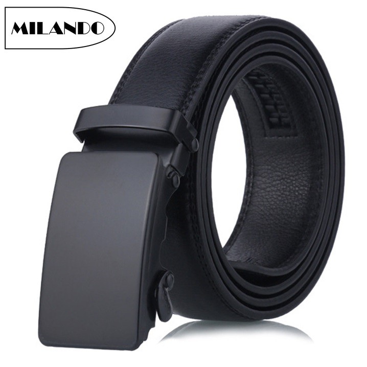 MILANDO Men Formal PU Leather Automatic Buckle Belt 3.5cm Width 110cm Length Tali Pinggang (Type 11/12/13)