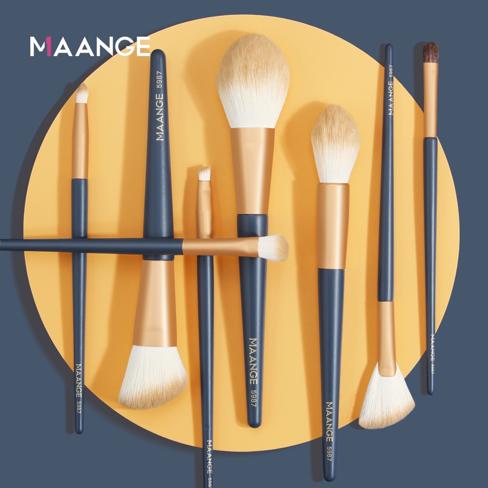 Maange 8 Pcs Eyes and Face Makeup Brushes Makeup Brush Set Shopee Malaysia
