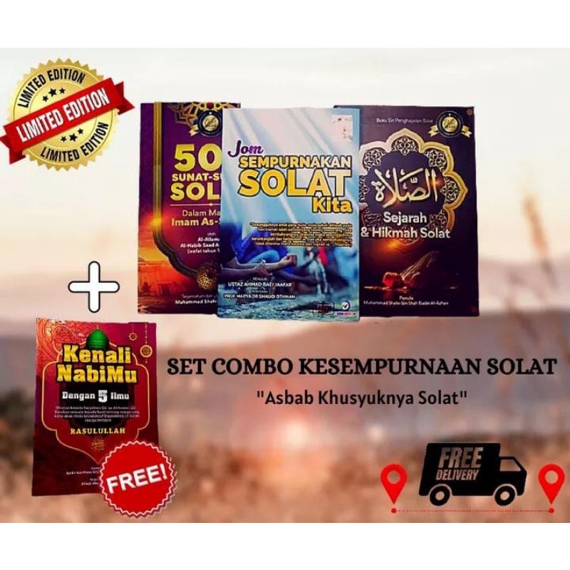 Set Combo Kesempurnaan Solat Buku Solat Sunat Sunat Dalam Solat