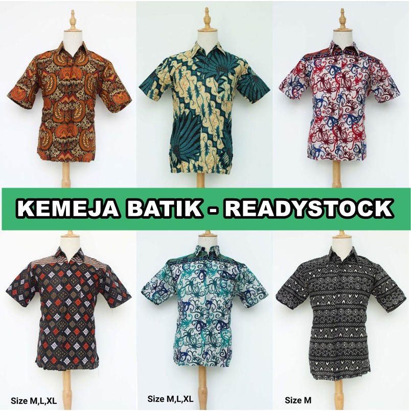  READYSTOCK KEMEJA BATIK  LELAKI  DEWASA INDONESIA BAJU  