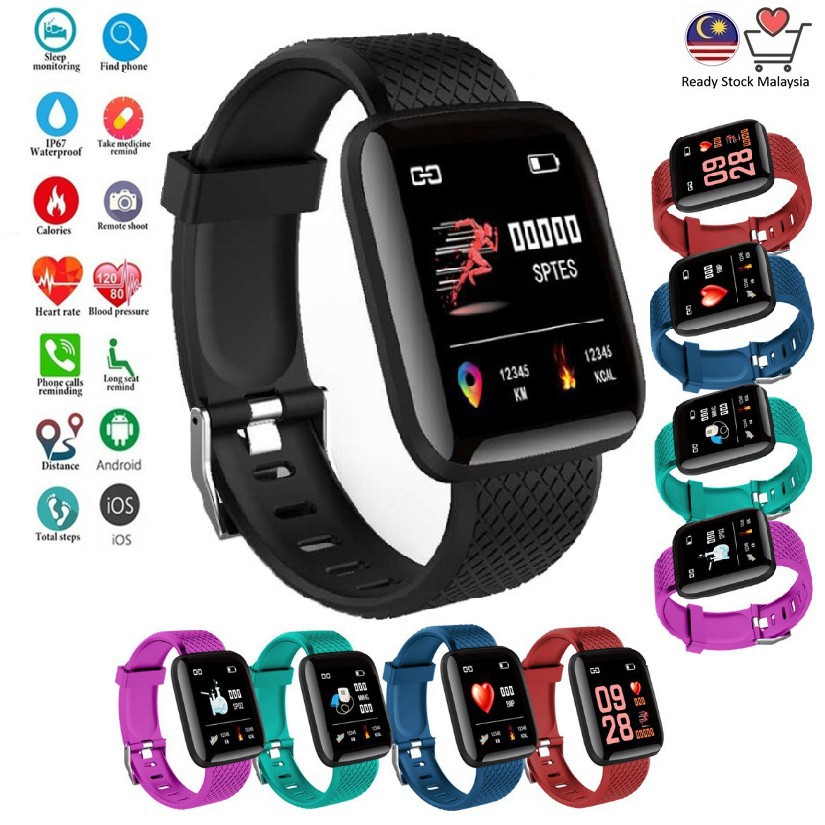 Plus/Smart Watch Blood Pressure Heart Rate Monitor Watch Smart Fitness Tracker