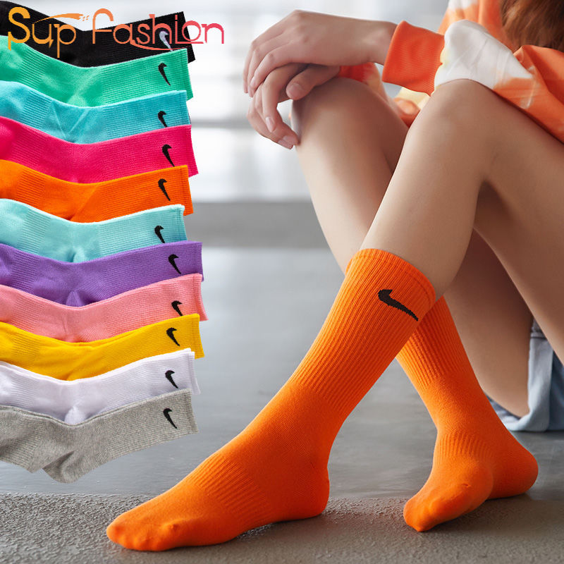 🔥Ready Stock🔥1 Pair Of Color Hook Socks Men And Women Long Tube Sports