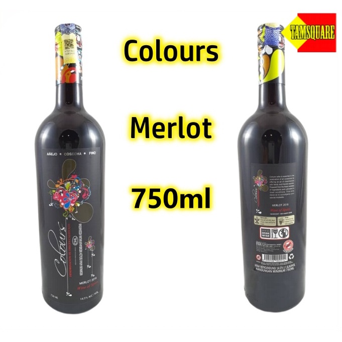 Colours Merlot (Spain) Red Wine 750ml With Secure Wrapping