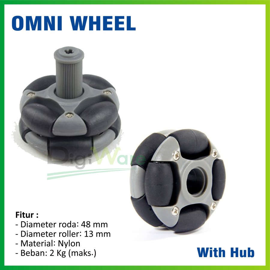 Omni Wheel 48mm Nylon Wheel with Hub Shopee Malaysia