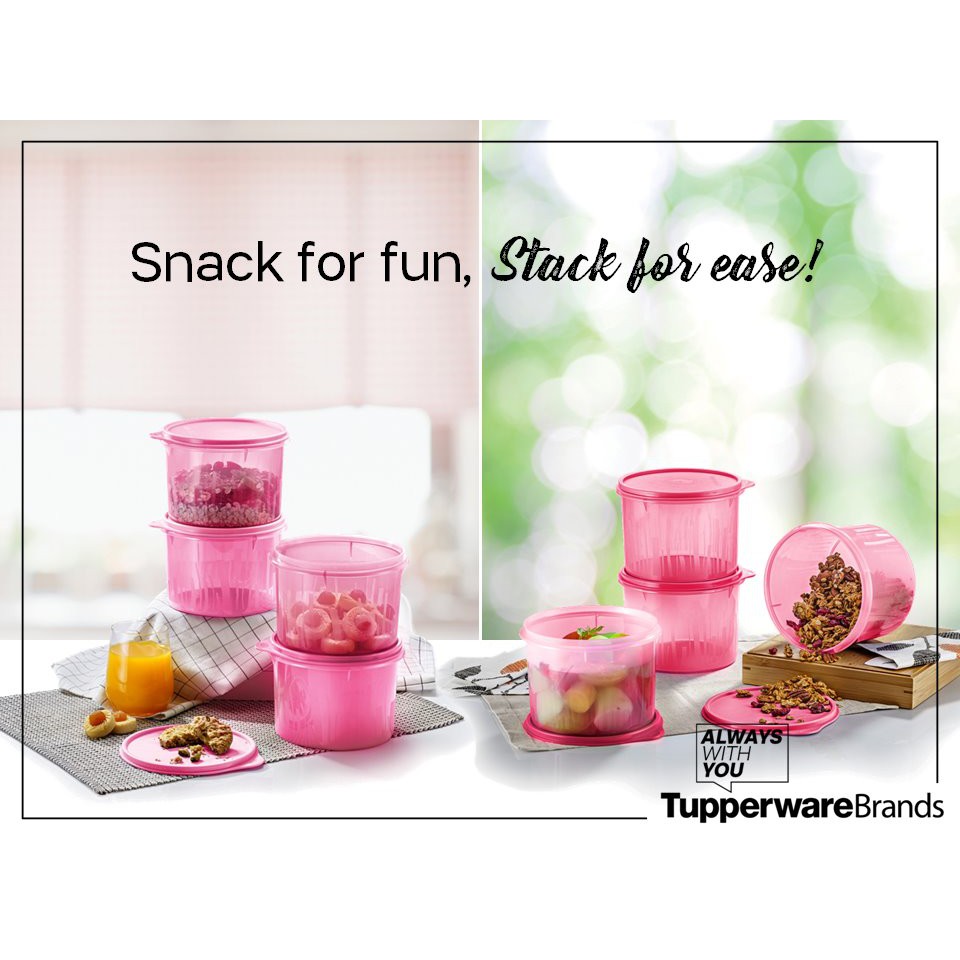 tupperware snack n stack canister