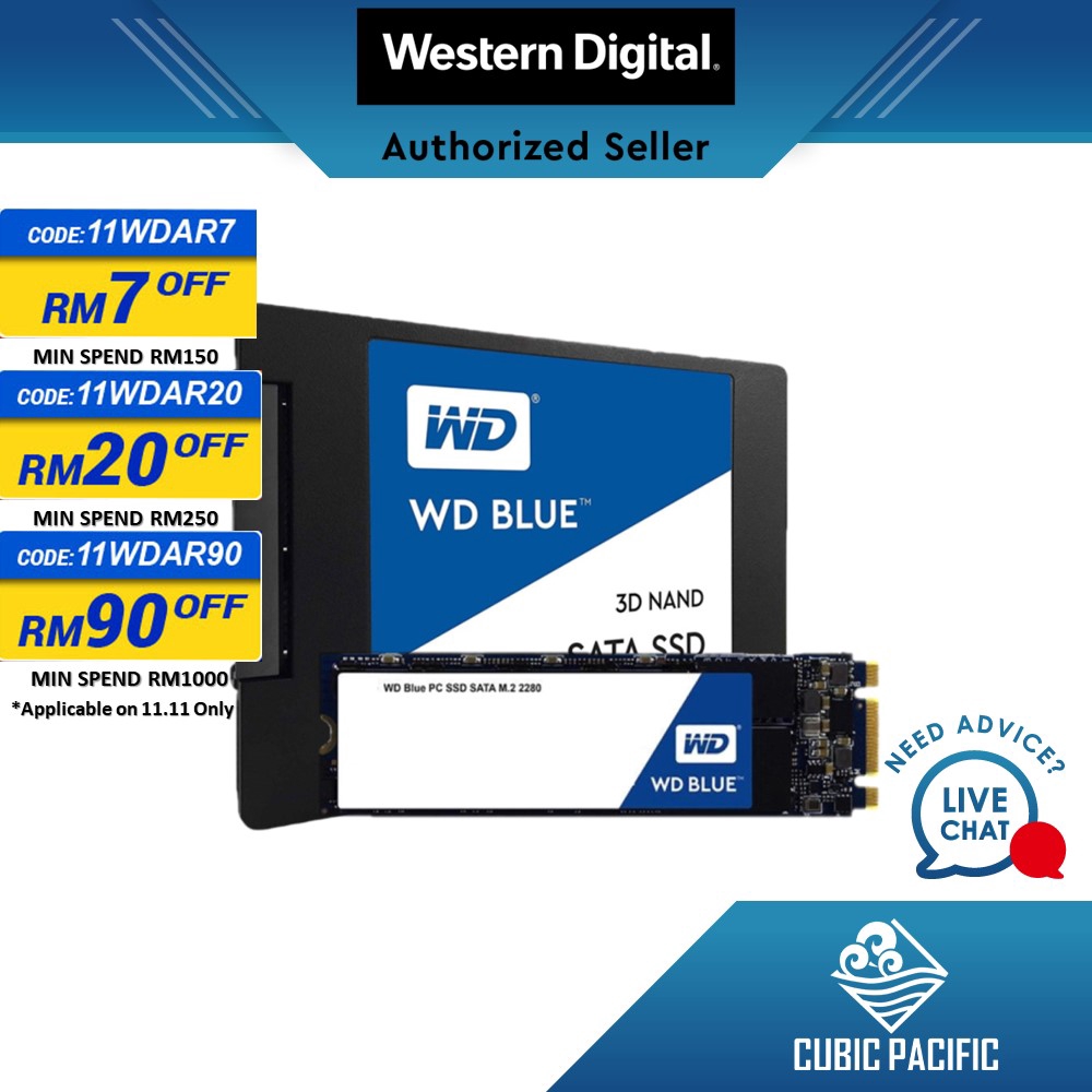 Western Digital Wd Blue Ssd 3d Nand 250gb 500gb 1tb 25m2 Sata Solid State Drive 3348