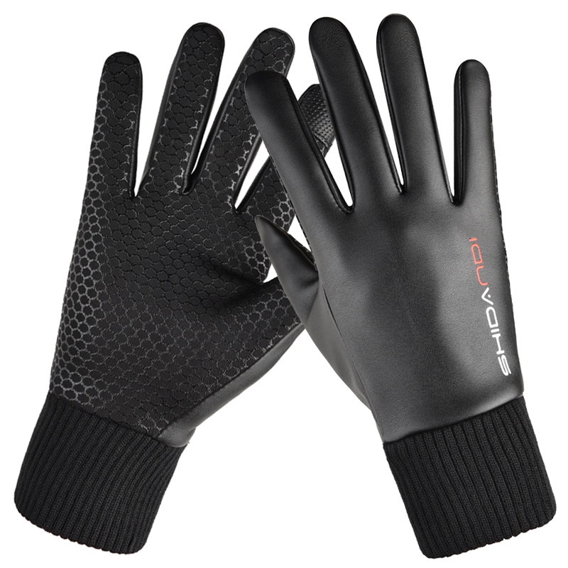 GYLLY Winter Sport Gloves Suede Fabric Touch Screen Men Women Non-Slip Palm 