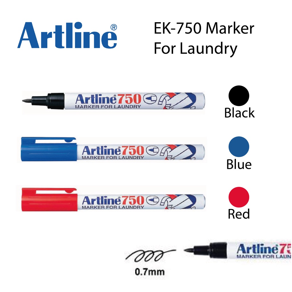 Artline 750 Laundry Marker 0.7mm Shopee Malaysia