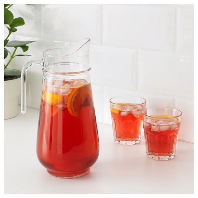 TILLBRINGARE Premium Glass Jar 1.7 litre Jug air Kaca tebal jug kaca ...