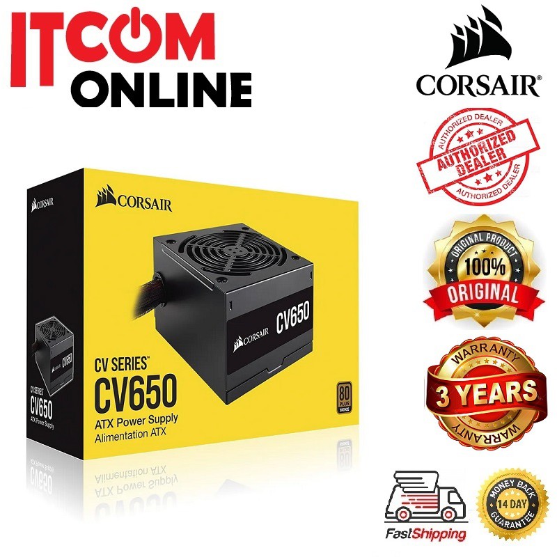 Corsair Cv450 Cv550 Cv650 450w 550w 650w 80plus Bronze Power Supply Cp 909 Uk Cp Uk Cp Uk Shopee Malaysia