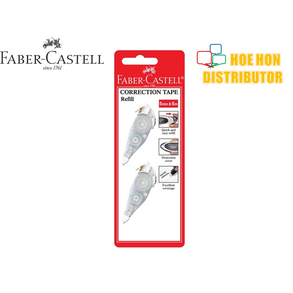 Intimidatie dier Schandelijk Faber-Castell Faber Castell Correction Tape Refill 5mm x 6m 2s | Shopee  Malaysia