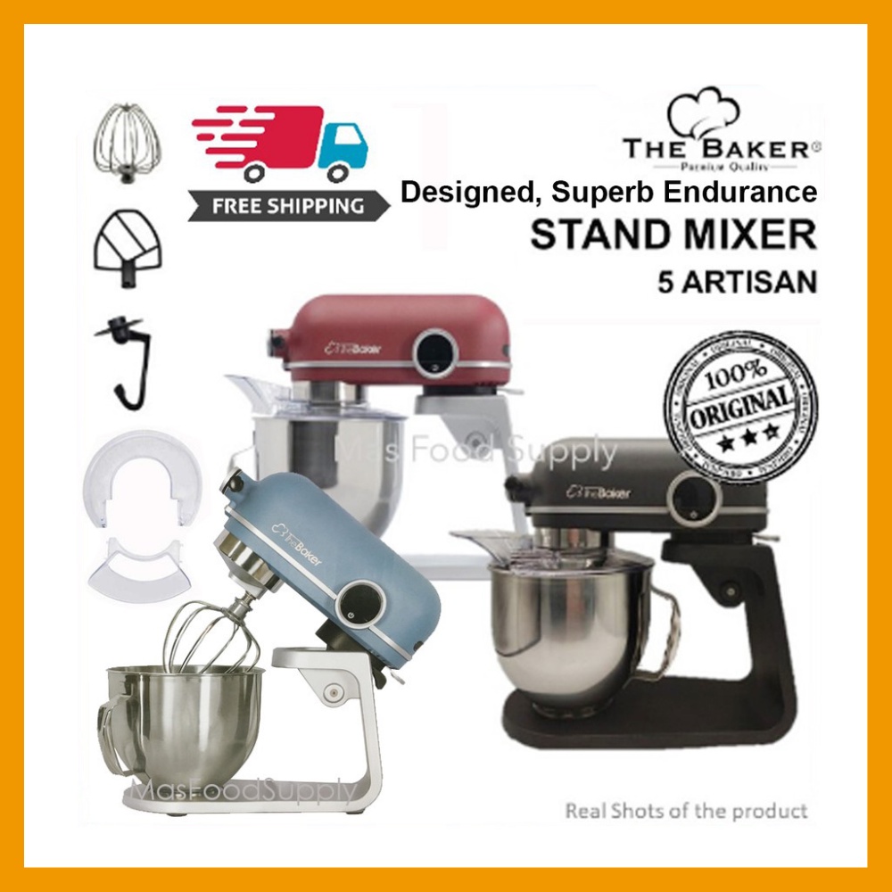 THE BAKER 5 ARTISAN Stand Mixer 5 Liter Mesin Tepung Pengadun (FREE
