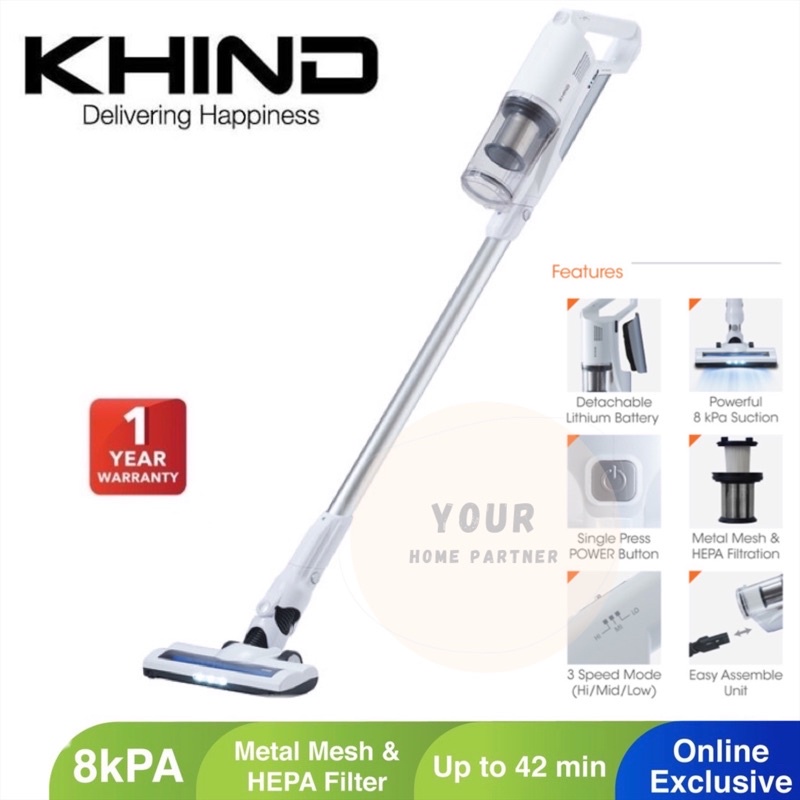 Khind Cordless Vacuum VC9691 With 3 Speed Mode Shopee Malaysia