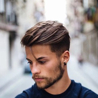 Men Toupee Curly Men Explosion Hair System Human Hair Top Cover