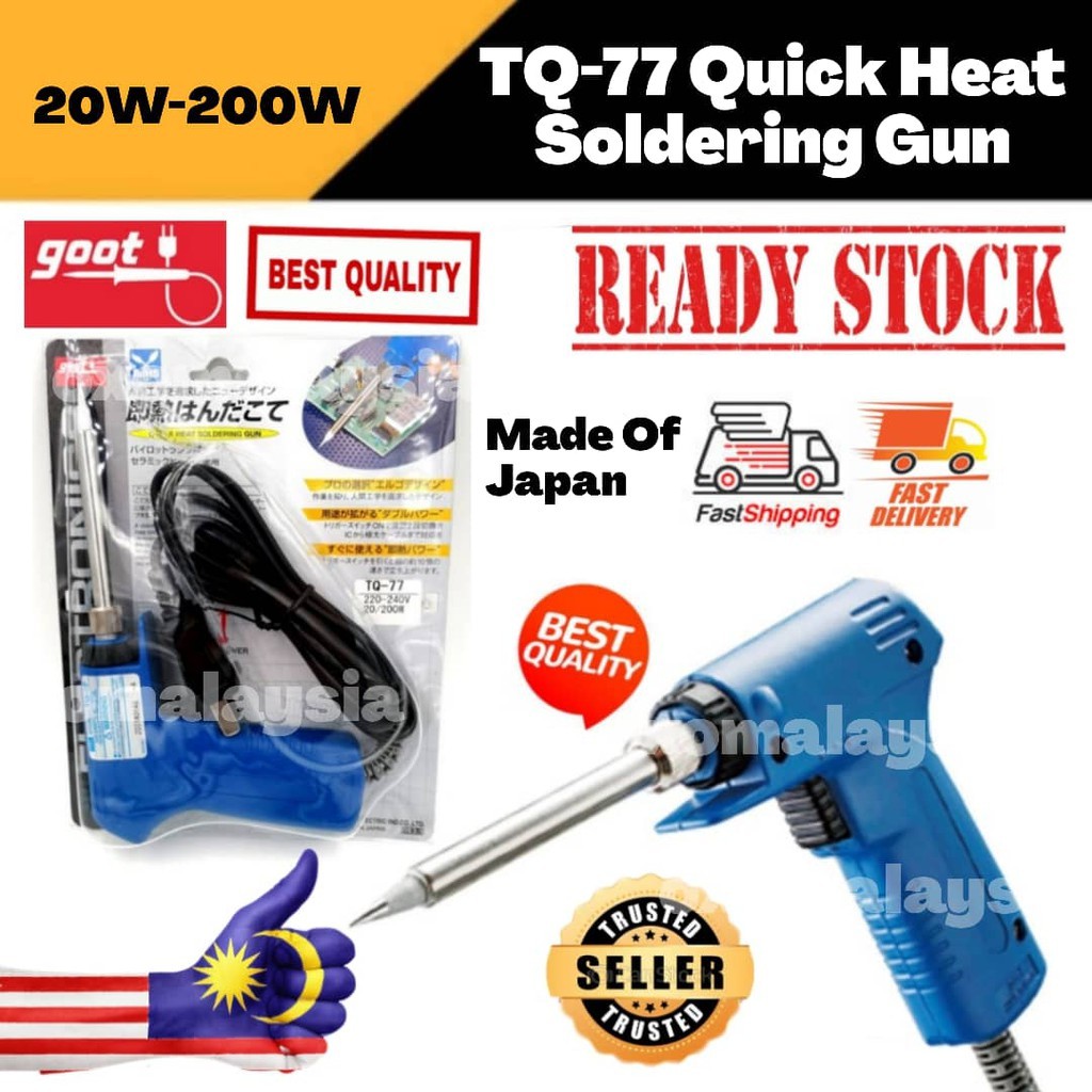 Goot TQ77 Quick Heat Soldering Gun Welding Iron 20W200W TwoStage