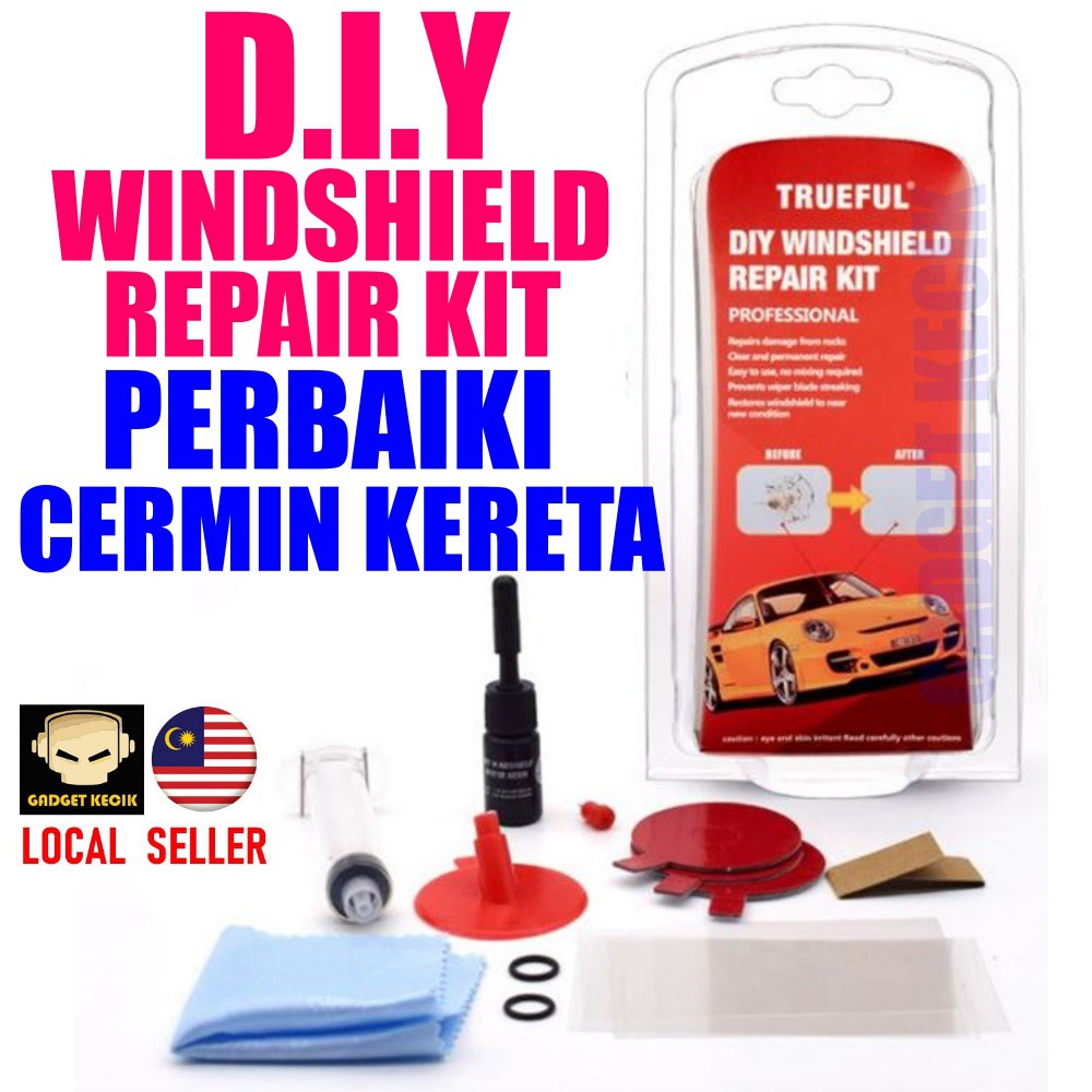 Trueful Windshield Repair Kit Diy Car Window Windscreen Glass Crack Repair Tool Shopee Malaysia