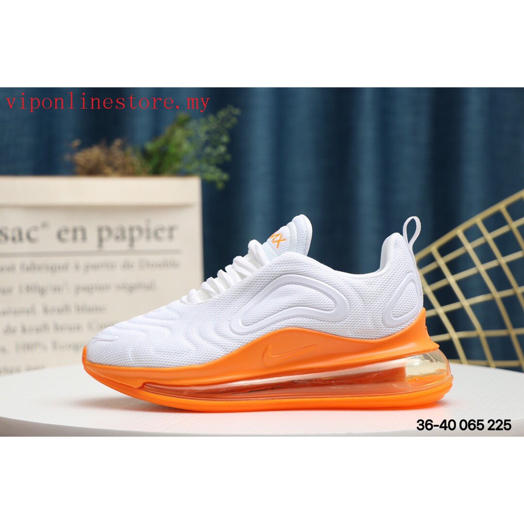 nike 720 orange and white