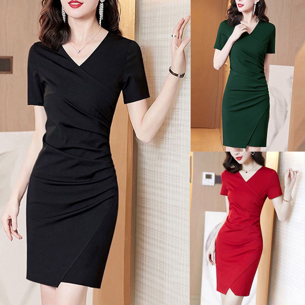 short sleeve professional dress