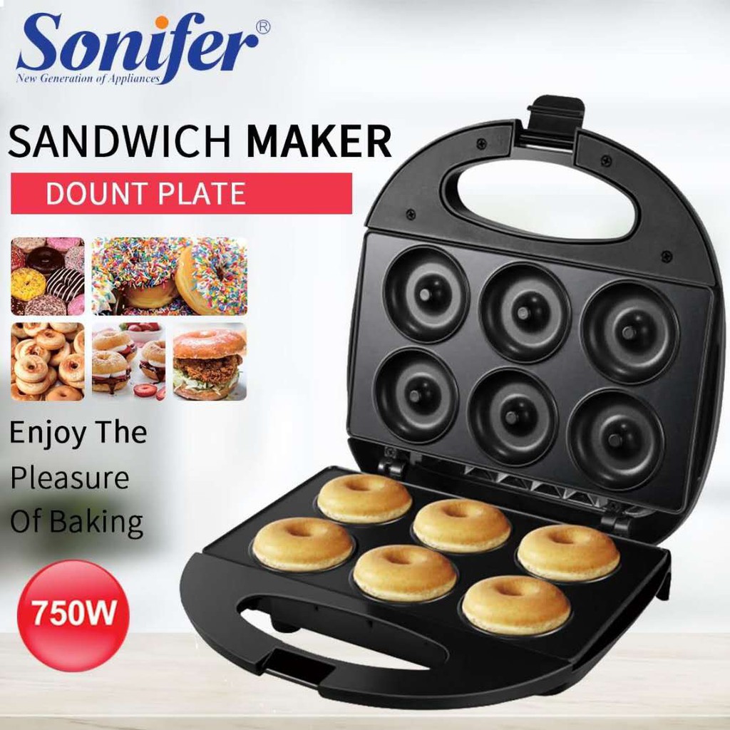 Sonifer Sf6066 Electric 750w Donut Maker Electric Non-stick 