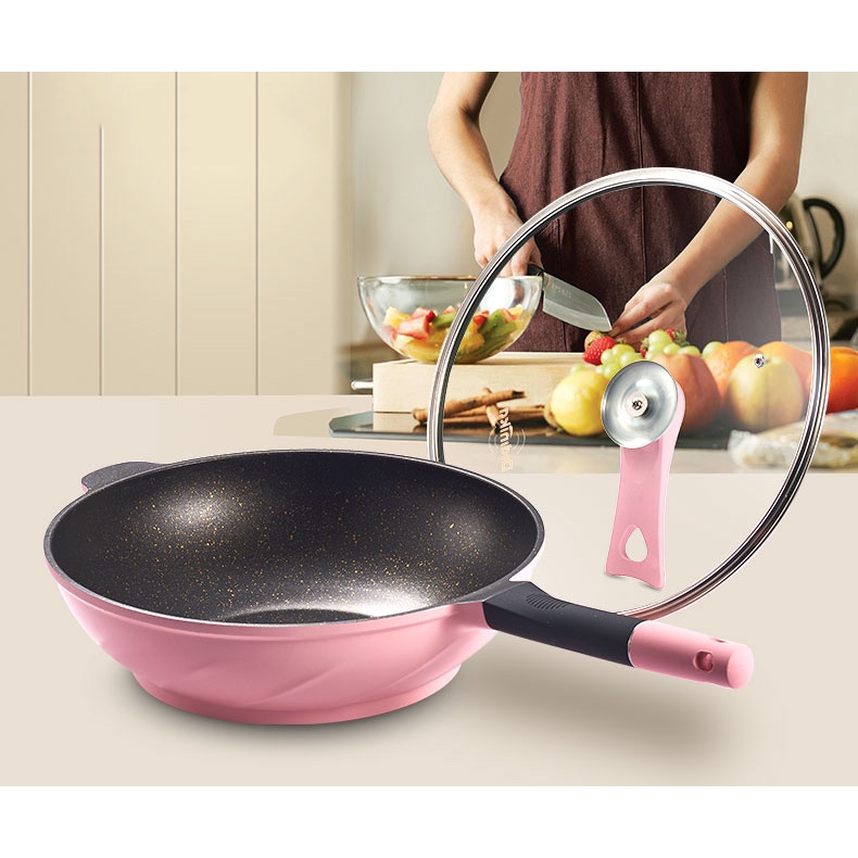 Non Stick Wok Pink Edition 