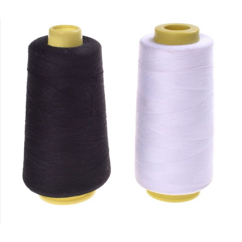  Benang  Putih hitam  3000m Sewing Threads Shopee Malaysia