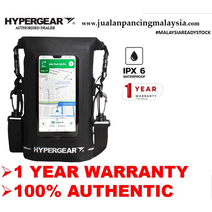 Hypergear Waterproof Phone Pouch Dry Bag Black (100 Original + 1