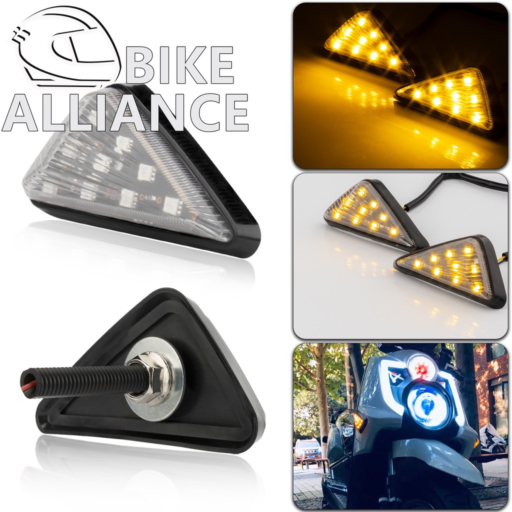 ✔READY STOCK✔ TRIANGLE SIDE LED TURNING SIGNAL LIGHT UNIVERSAL Y15ZR Y15 Y125Z RS150 RS150R WAVE EX5 LC135 BENELLI