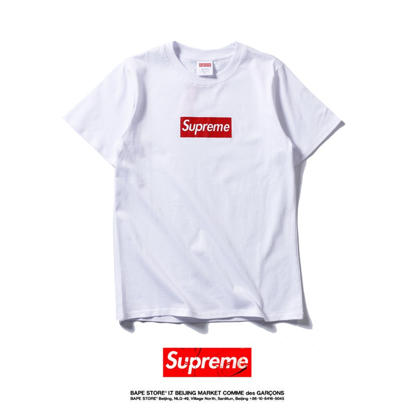 plain white supreme shirt