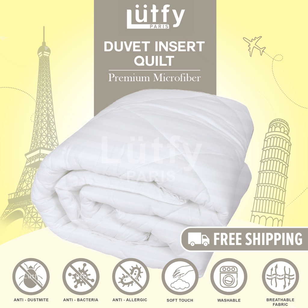 **Prestigious Quality** Lutfy Paris Puffy Duvet Insert Hotel Grade Microfiber Down Alternative