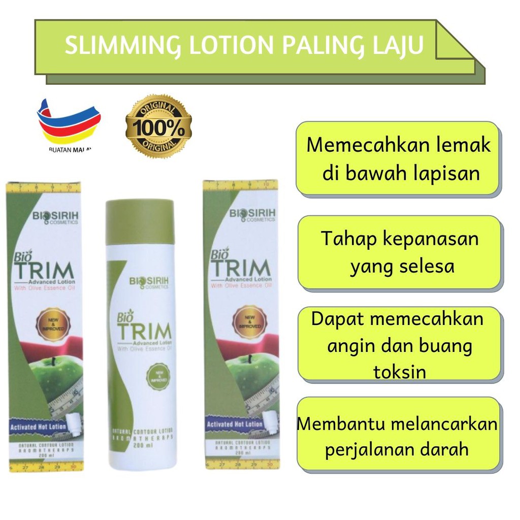 Slimming Lotion Bio Trim Advanced Lotion Shopee Malaysia