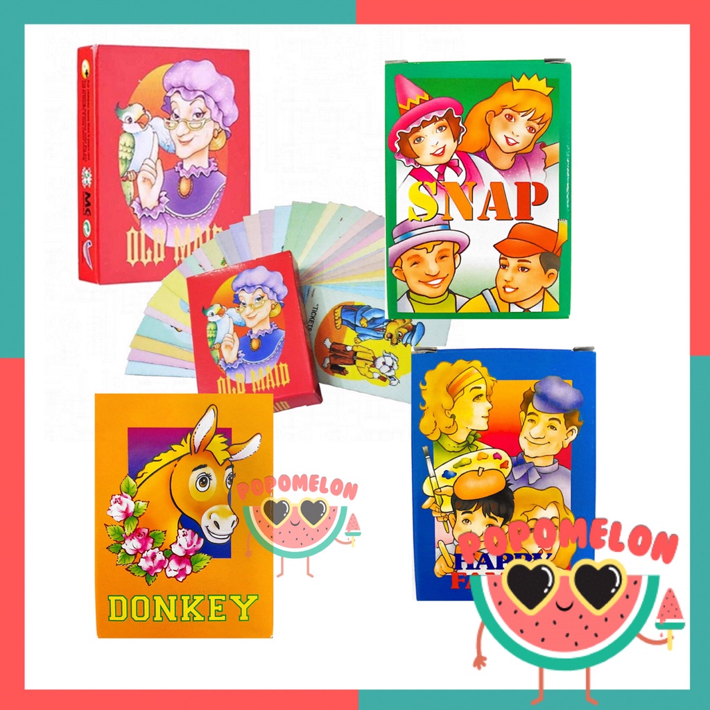 POPOMELON classic playing card game donkey card ole maid happy family