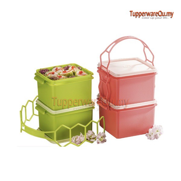 Tupperware Bekas Picnic Double Deep With Cariolier 1.7L