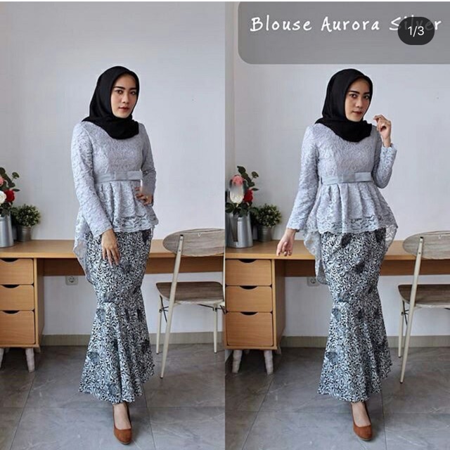 Kebaya Brukat Aurora Batik Fabric Rok Duyung Kebaya Pesta Kebaya Brukat Aurora Kain Batik Rok Duyung Kebaya Pesta Shopee Malaysia