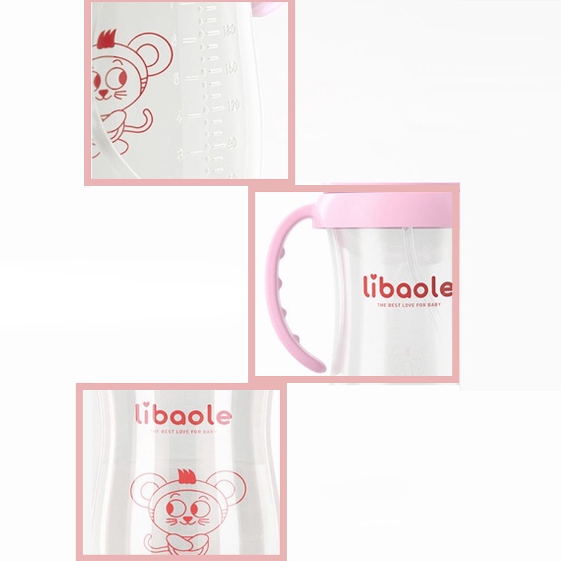Purpose Durable New Design Milk Bottle Wide Neck Mouth Baby Feeding 300Ml Silicone Pacifier PP Material Handle Susu T... - Image 5
