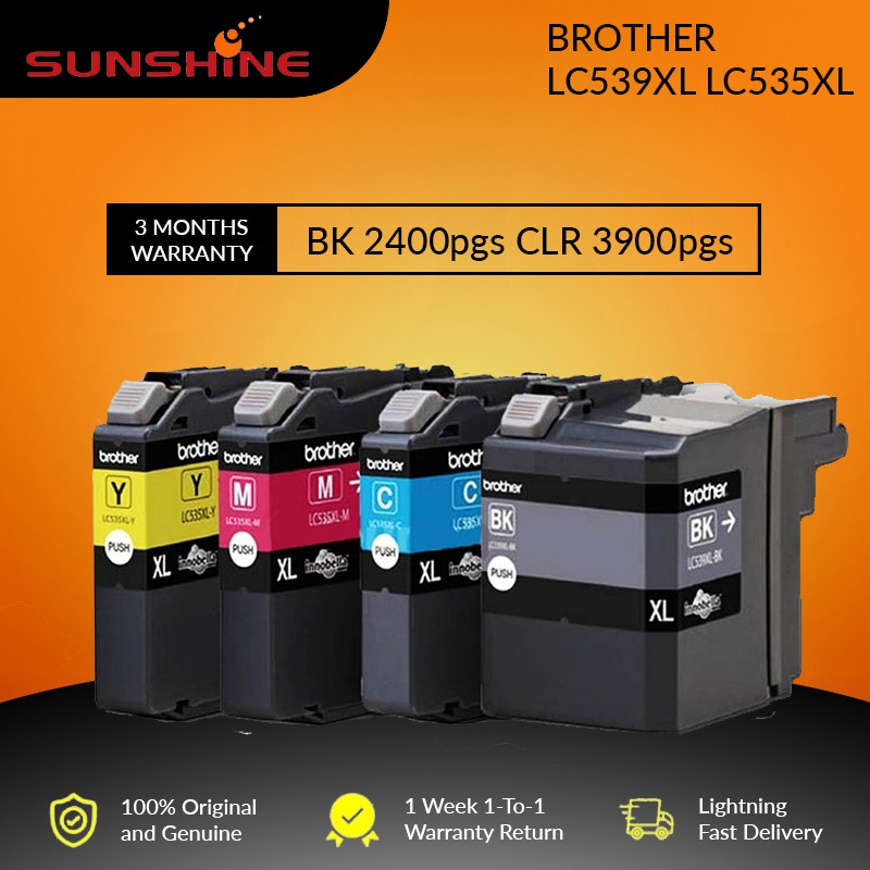 BROTHER LC539XL LC535XL INK CARTRIDGE (DCP-J100 DCP-J105 ...